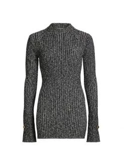 St. John Ribbed Tweed Top