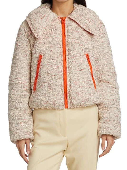 St. John Boucle Knit Puffer Jacket - Image 3