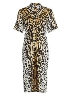 St. John Margay Animal Print Dress