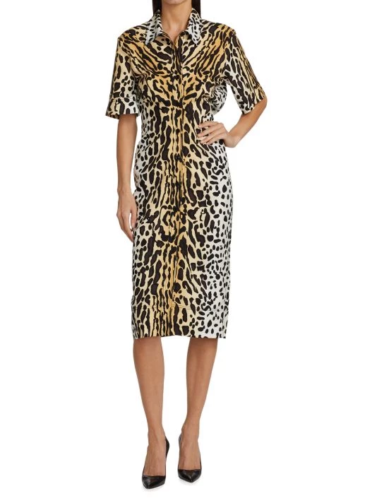St. John Margay Animal Print Dress - Image 3