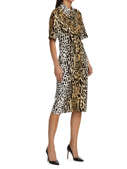 St. John Margay Animal Print Dress - Image 4