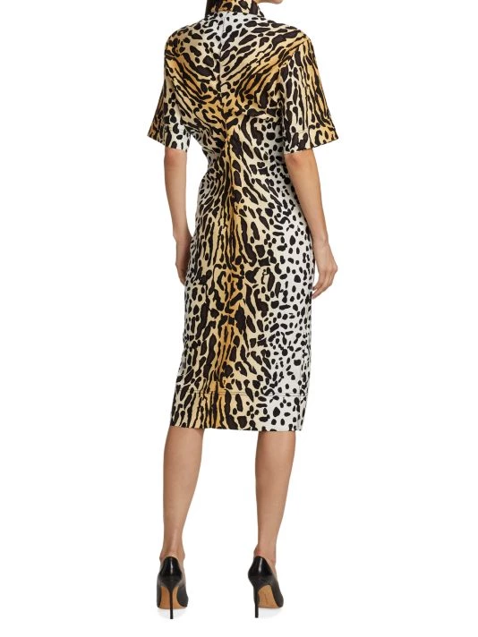 St. John Margay Animal Print Dress - Image 5