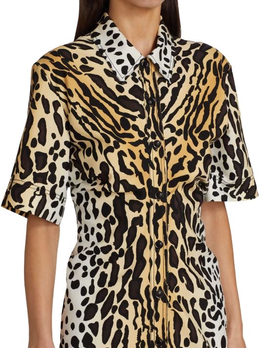 St. John Margay Animal Print Dress - Image 6