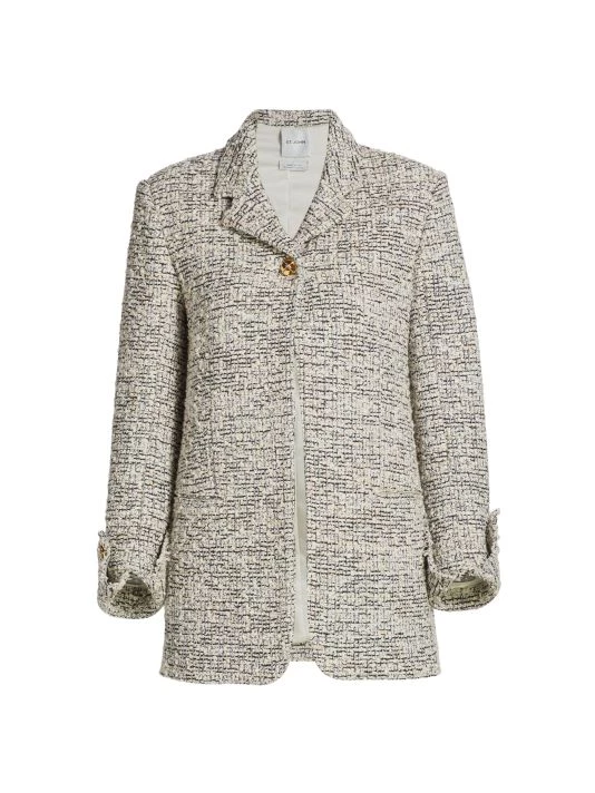 St. John Bouclé Slub Knit Jacket
