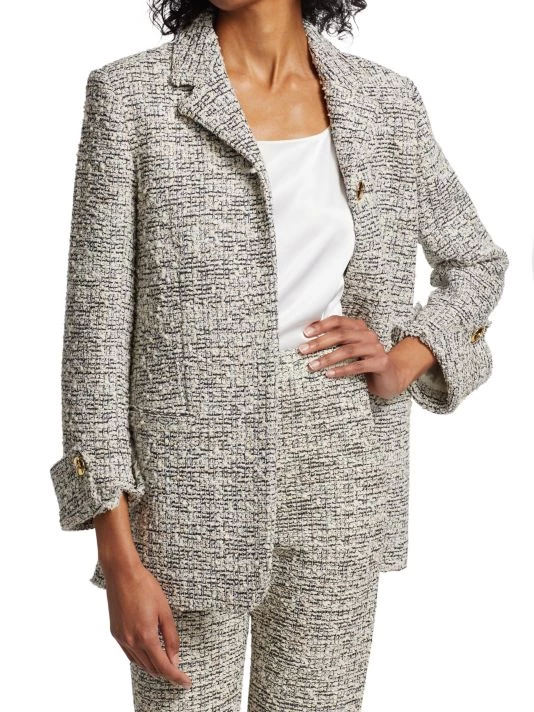 St. John Bouclé Slub Knit Jacket - Image 3