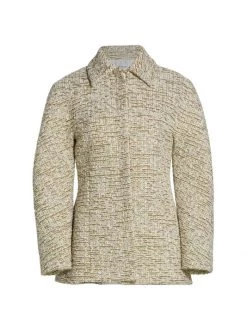 St. John Bouclé Slub Tweed Knit Jacket