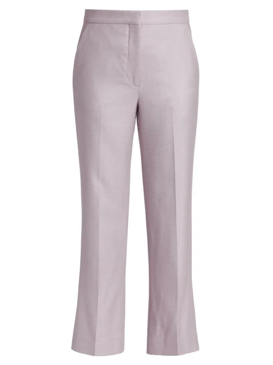St. John Silk-Wool Blend Cropped Pants