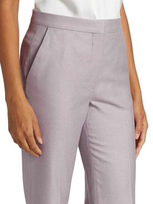 St. John Silk-Wool Blend Cropped Pants - Image 6