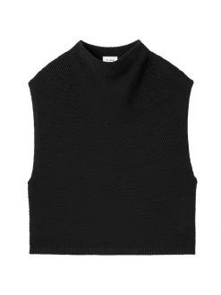 St. John Sleeveless Basketweave Sweater