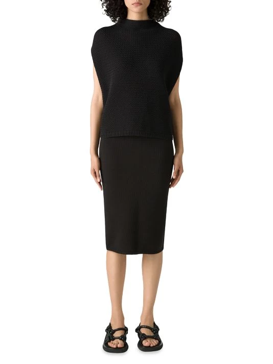 St. John Sleeveless Basketweave Sweater - Image 2