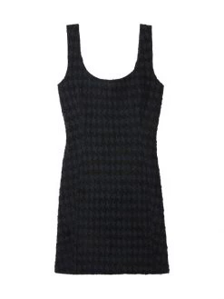 St. John Houndstooth Knit Dress
