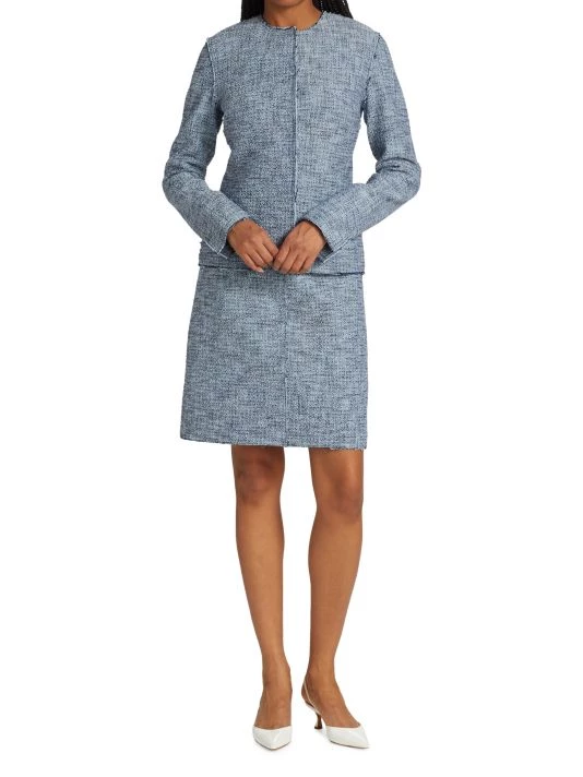 St. John Speckled Tweed Knit Jacket Yellow Multi - Image 2