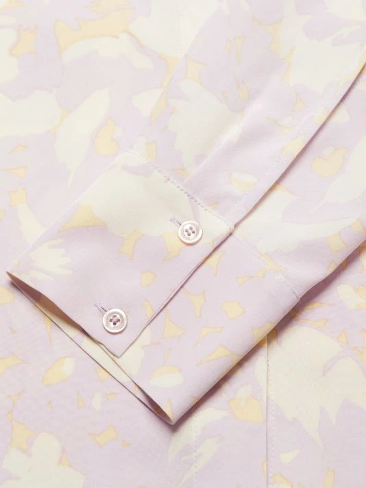 St. John Asymmetric Belted Floral Shirtdress - Image 7