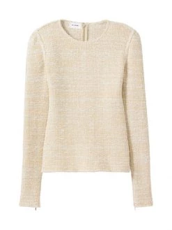 St. John Stretch Boucle-Knit Top