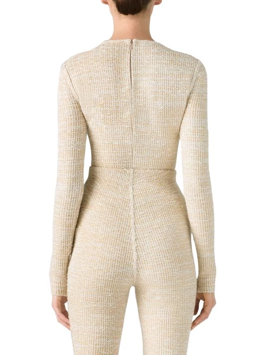 St. John Stretch Boucle-Knit Top - Image 4