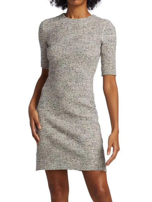 St. John Stretch Bouclé Knit Minidress - Image 3
