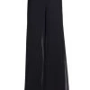 St. John Silk Georgette Wide-Leg Pants