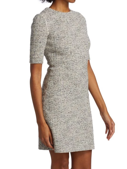 St. John Stretch Bouclé Knit Minidress - Image 4