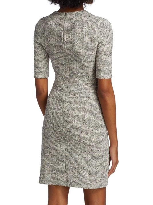 St. John Stretch Bouclé Knit Minidress - Image 5