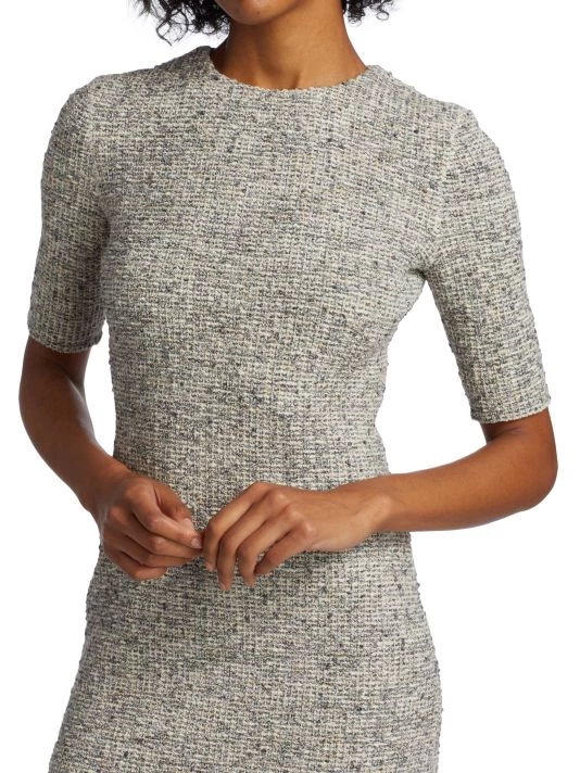 St. John Stretch Bouclé Knit Minidress - Image 6