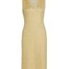 St. John Metallic Knit Sheath Dress
