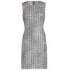 St. John Laminated Tweed Minidress