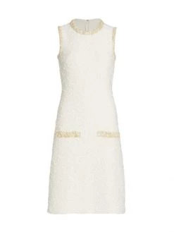 St. John Sleeveless Slub Knit Dress Black