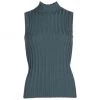 St. John Vanise Rib-Knit Sleeveless Top