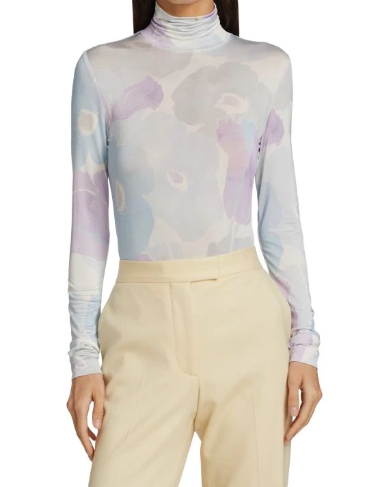 St. John Floral Watercolor Top - Image 3