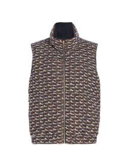 St. John Reversible Denim & Tweed Vest