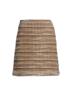 St. John Multi-Texture Knit Mini Skirt