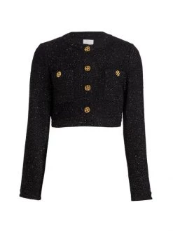St. John Metallic Sparkle Tweed Jacket