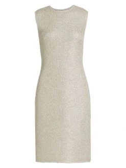 St. John Metallic Glitter Knit Dress