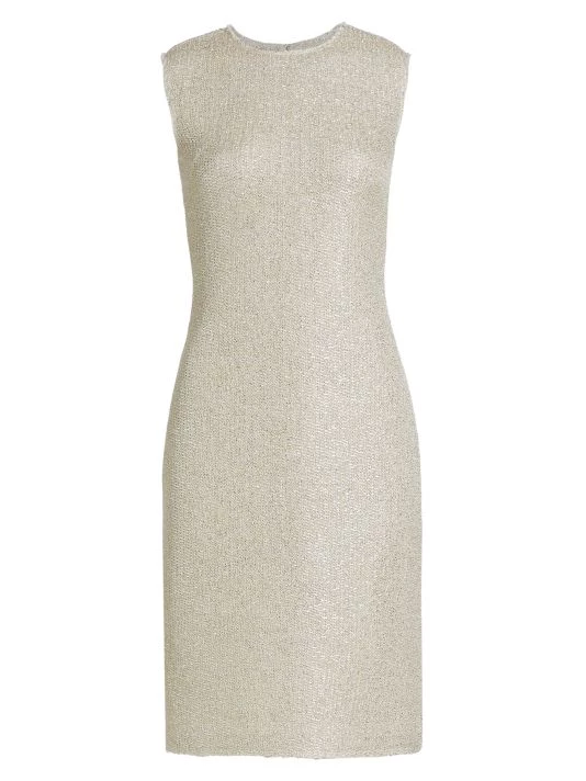 St. John Metallic Glitter Knit Dress