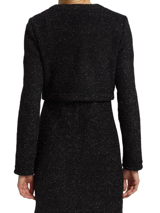 St. John Metallic Sparkle Tweed Jacket - Image 5