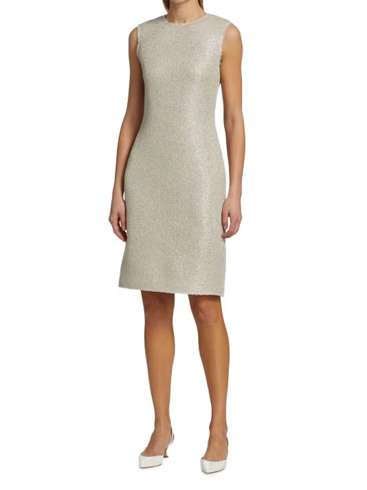 St. John Metallic Glitter Knit Dress - Image 2