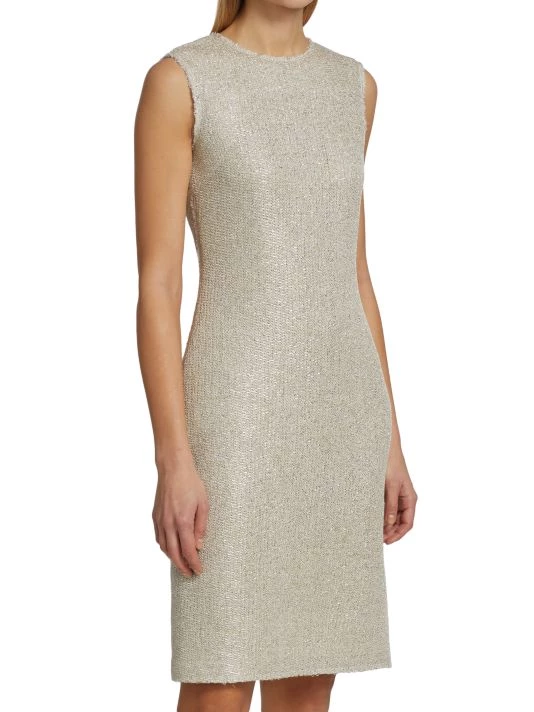 St. John Metallic Glitter Knit Dress - Image 4