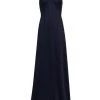 St. John Satin Crepe Column Gown