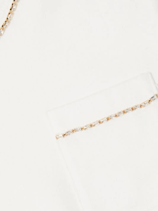 St. John Beaded Silk-Blend T-Shirt - Image 7