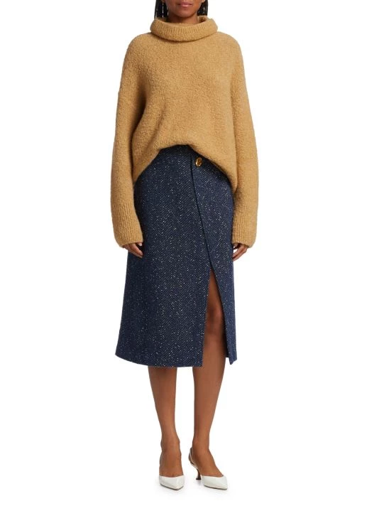 St. John Donegal Tweed Knit Midi Skirt - Image 2