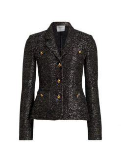 St. John Metallic Glitter Knit Blazer