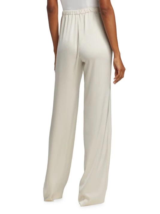 St. John High-Rise Satin Wide-Leg Pants - Image 5