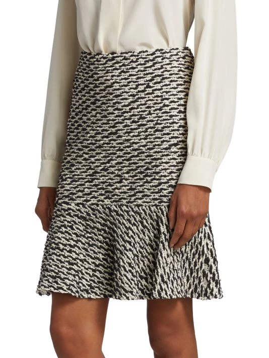 St. John Graphic Bouclé Knit Skirt - Image 4