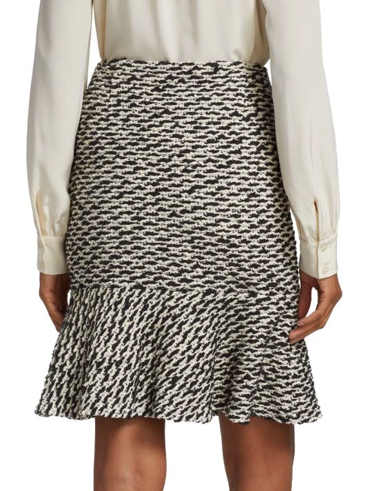 St. John Graphic Bouclé Knit Skirt - Image 5
