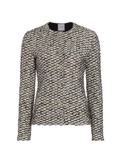 St. John Graphic Bouclé Knit Jacket