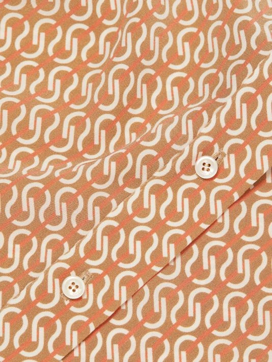 St. John Icon Stripe Print Silk Shirt - Image 7