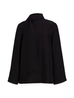 St. John Silk Georgette Cape Blouse