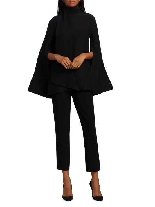 St. John Silk Georgette Cape Blouse - Image 2