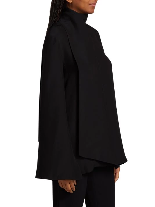 St. John Silk Georgette Cape Blouse - Image 4