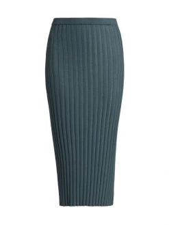 St. John Vanise Rib-Knit Pencil Skirt